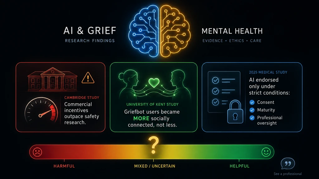 Research on AI grief technology and mental health