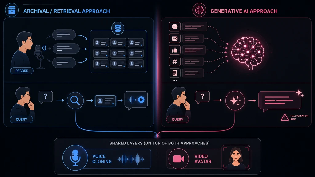 How AI griefbot technology works: archival vs generative approaches